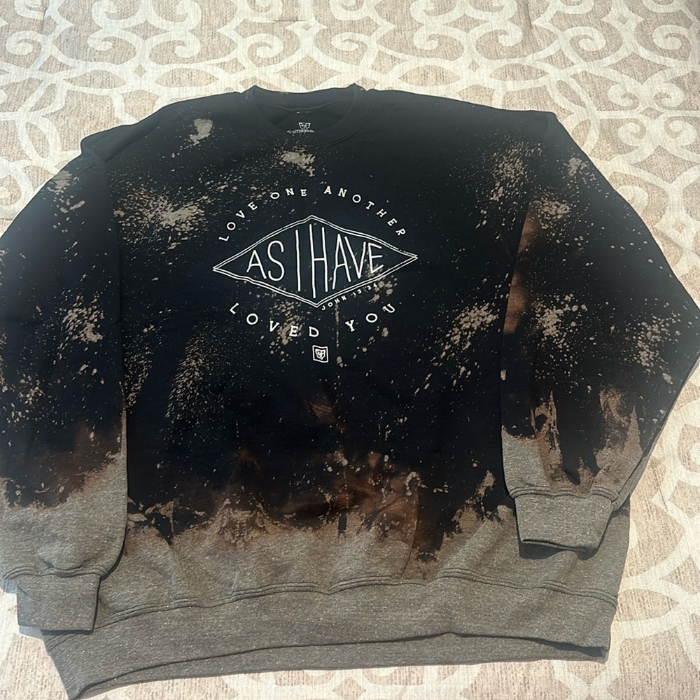 AS I HAVE Black & Brown Tie-Dye Graphic Sweatshirt - Women's